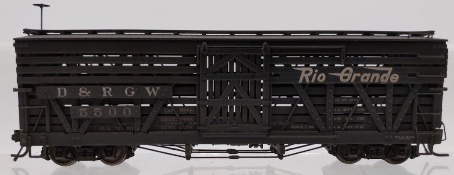 Blackstone Models 340200W HOn3 DRGW 5500-Series 30' Weathered Stock Car #5500