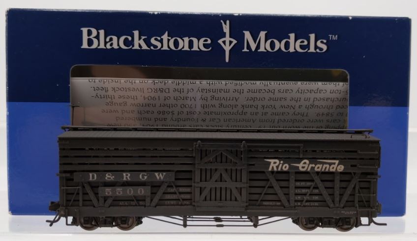 Blackstone Models 340200W HOn3 DRGW 5500-Series 30' Weathered Stock Car #5500