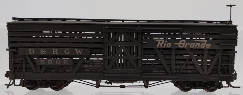 Blackstone Models 340200W HOn3 DRGW 5500-Series 30' Weathered Stock Car #5500