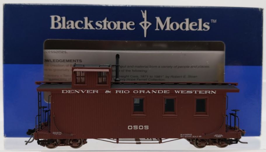 Blackstone Models B340953 HOn3 Scale D&RGW Long Caboose #0505 (Early 1930s)