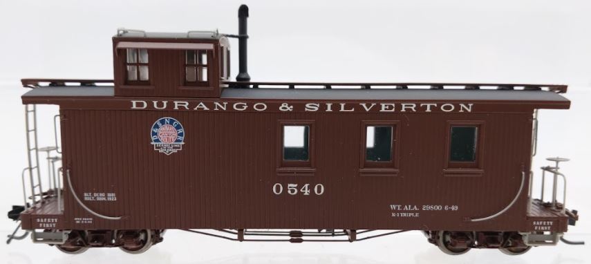 Blackstone Models B340961 HOn3 Scale D&SNG Long Caboose #0540