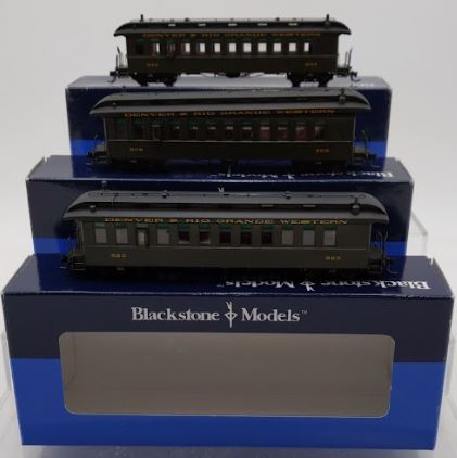 Blackstone Models 350112 HOn3 D&RGW Chili Line Jackson & Sharp Coach (Set of 3)
