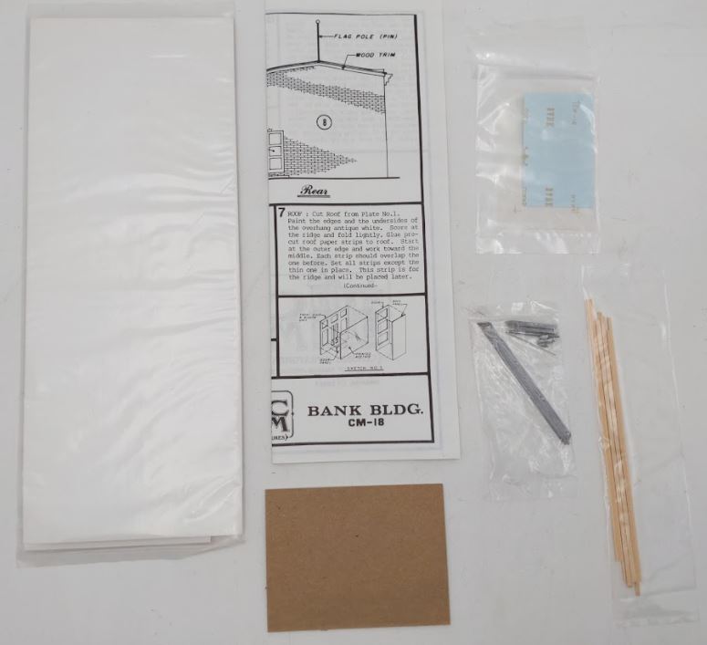 Classic Miniatures CM-18 HO Scale Bank Building 1900 Craftsman Kit