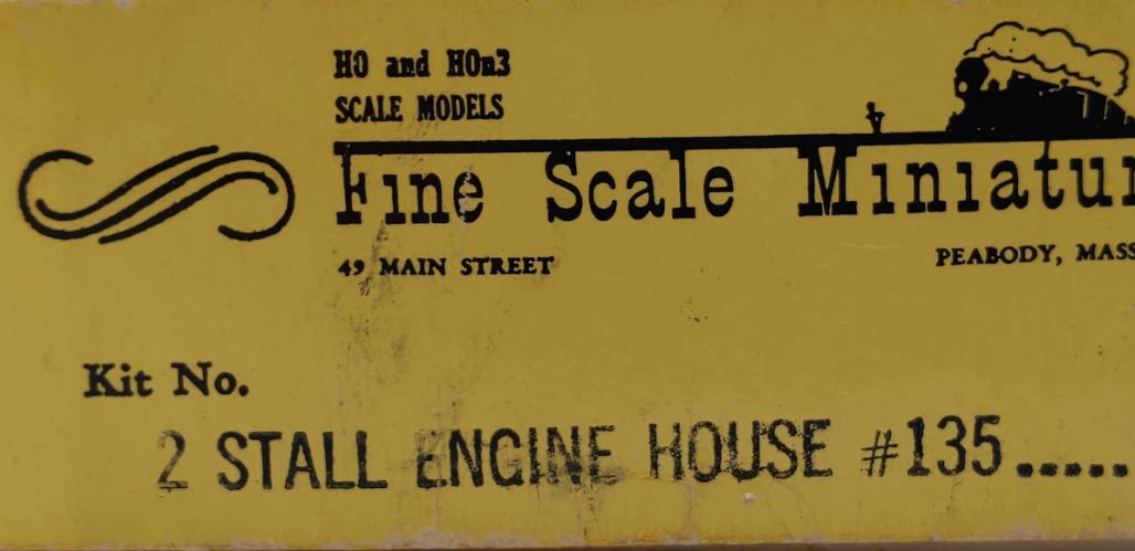 Fine Scale Miniatures 135 HO Scale Two-Stall Engine House Laser-Cut Building Kit