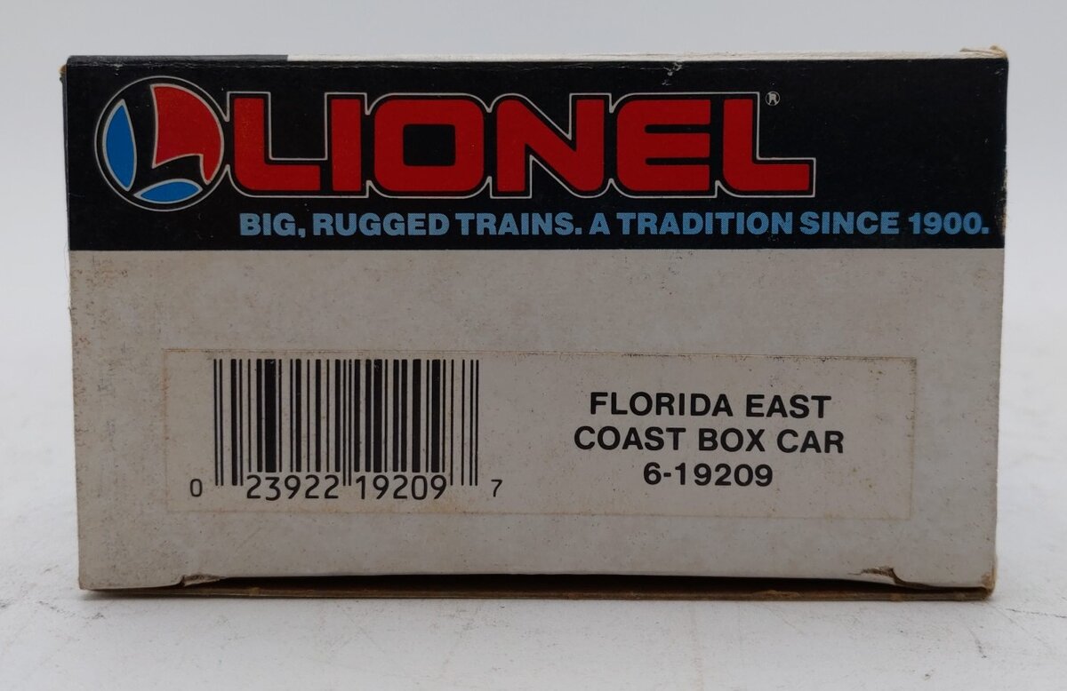 Lionel 6-19209 O Gauge Florida East Coast Boxcar LN/Box