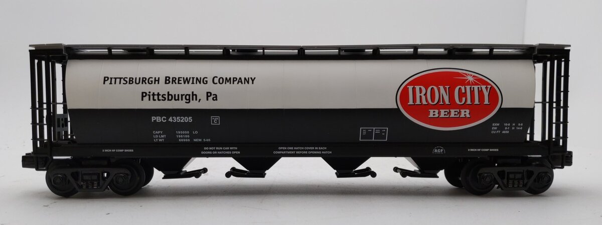 MTH 30-75195 O Gauge Pittsburgh Brewing Co. 4-Bay Hopper Car #435205 LN/Box