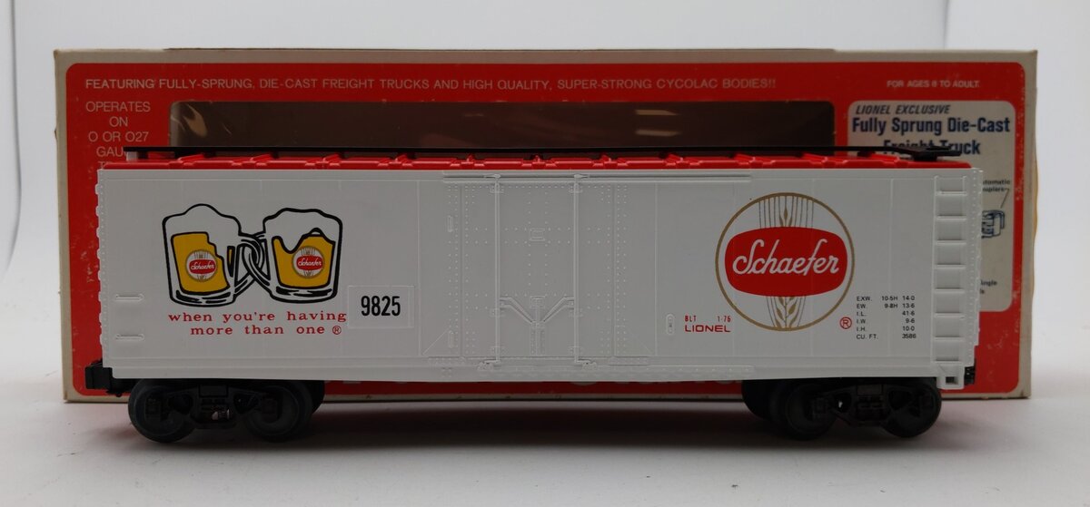 Lionel 6-9825 O Gauge Schaefer Reefer Car #9825 LN/Box