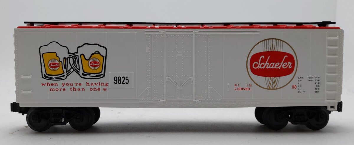 Lionel 6-9825 O Gauge Schaefer Reefer Car #9825 LN/Box