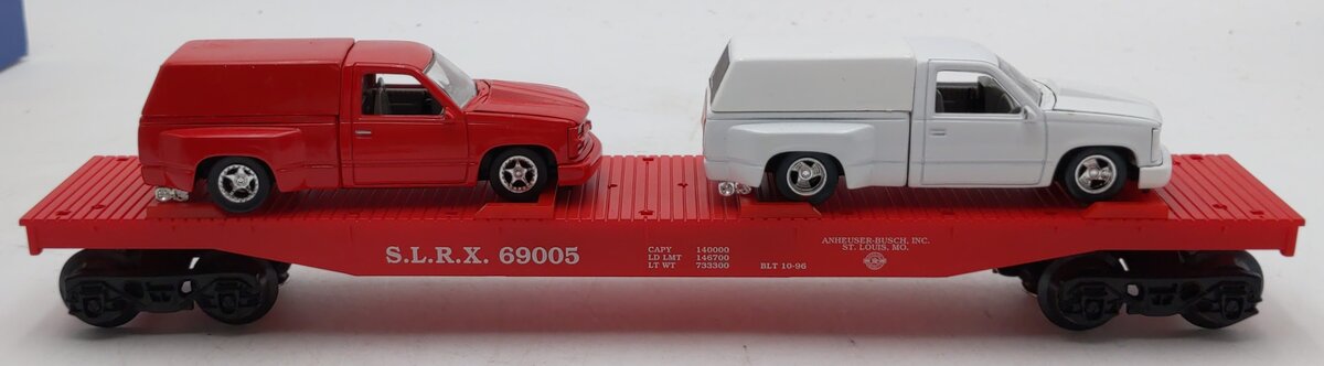K-Line K-69005 O Gauge Anheuser-Busch Flatcar w/ Chevrolet Trucks LN/Box