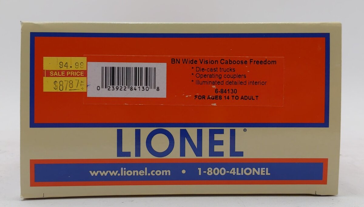 Lionel 6-84130 O Burlington Northern Wide Vision Caboose
