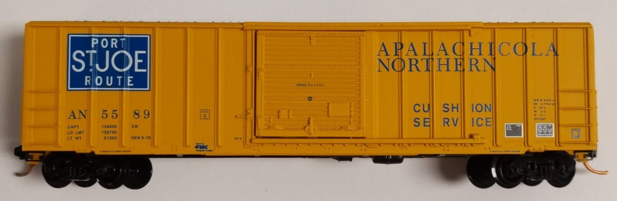 Micro-Trains 02500580 N Scale Apalachicola Northern 50' SD Rib Side Boxcar #5589