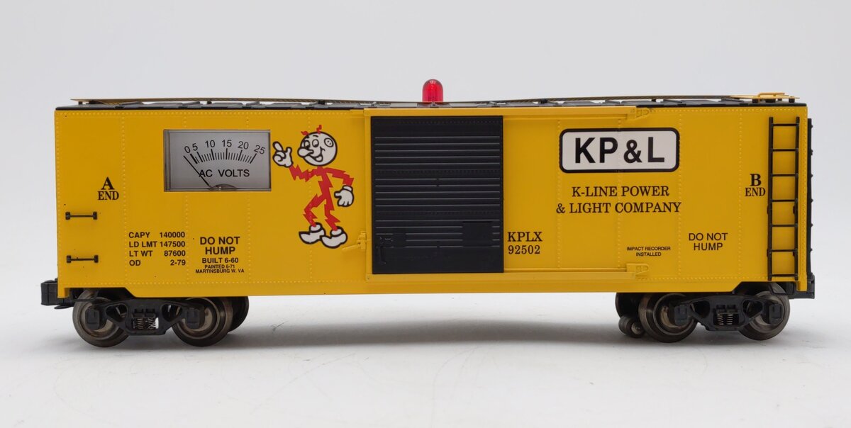 K-Line K7041-8011 Power & Light Company Operating Voltmeter Boxcar #92502 EX/Box