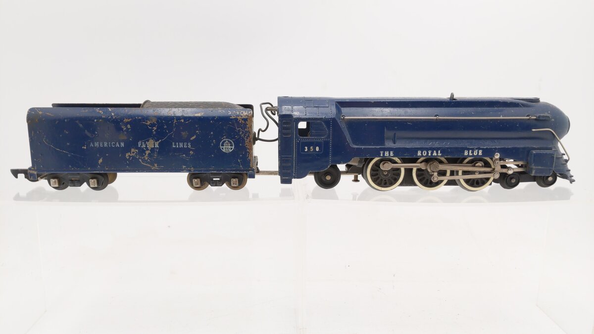 American Flyer 350 Vintage S B&O The Royal Blue 4-6-2 Die-Cast Steam Locomotive