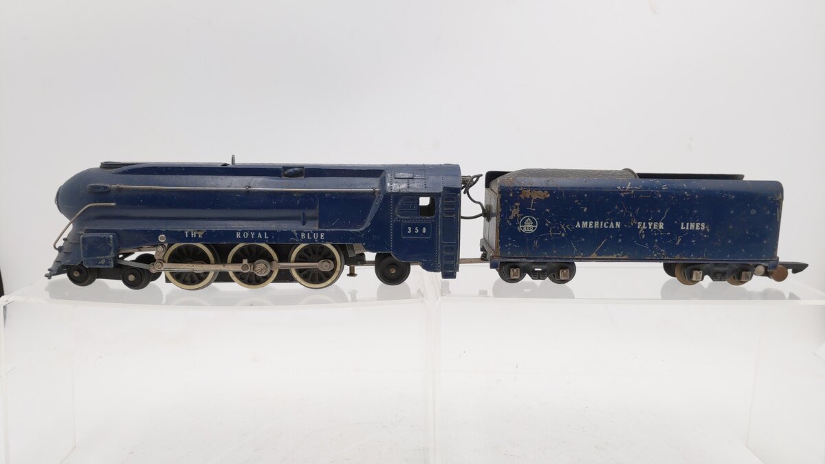 American Flyer 350 Vintage S B&O The Royal Blue 4-6-2 Die-Cast Steam Locomotive