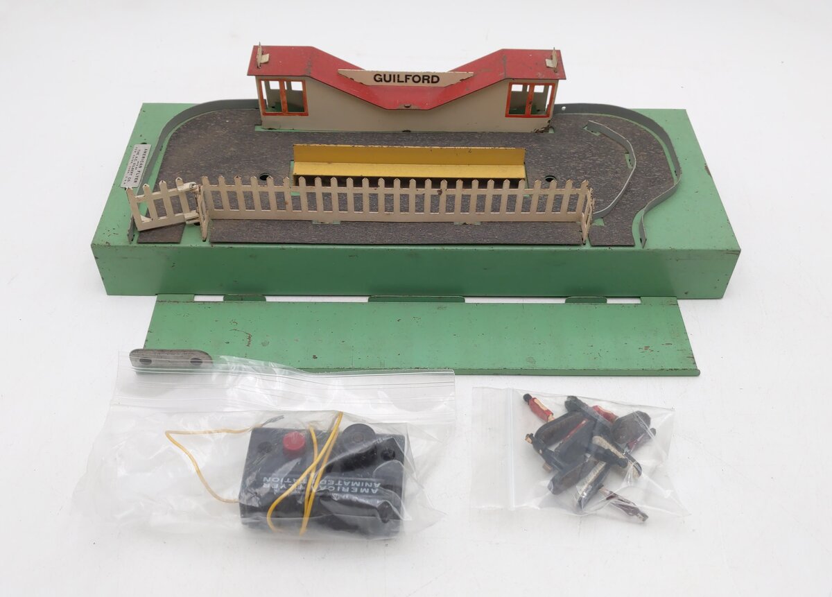 American Flyer K766 Vintage S Guilford Animated Passenger Station VG