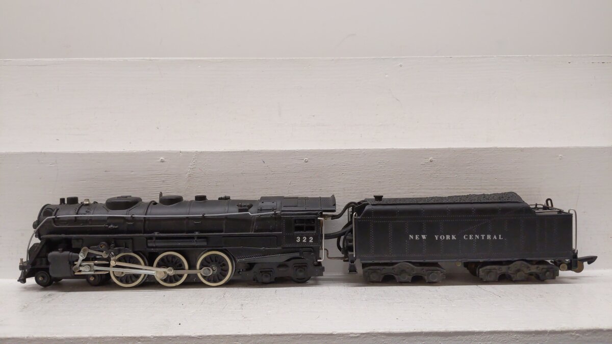 American Flyer 322 Vintage S NYC 4-6-4 Hudson Steam Locomotive & Tender VG