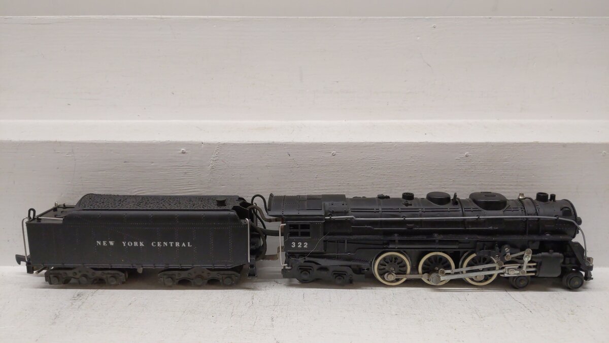 American Flyer 322 Vintage S NYC 4-6-4 Hudson Steam Locomotive & Tender VG