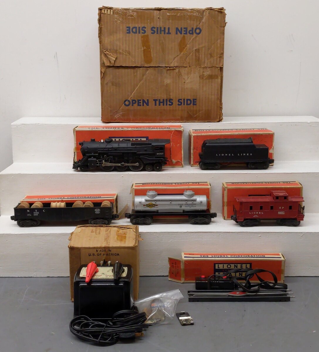 Lionel 1485WS Vintage O 2025 Steam Freight Set w/6466W,6462,6465,6257 VG/Box