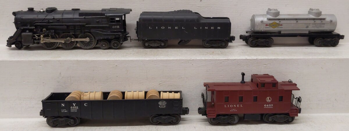 Lionel 2177WS Vintage O 675 Steam Freight Set w/2046W,6462,6465,6457 EX/Box