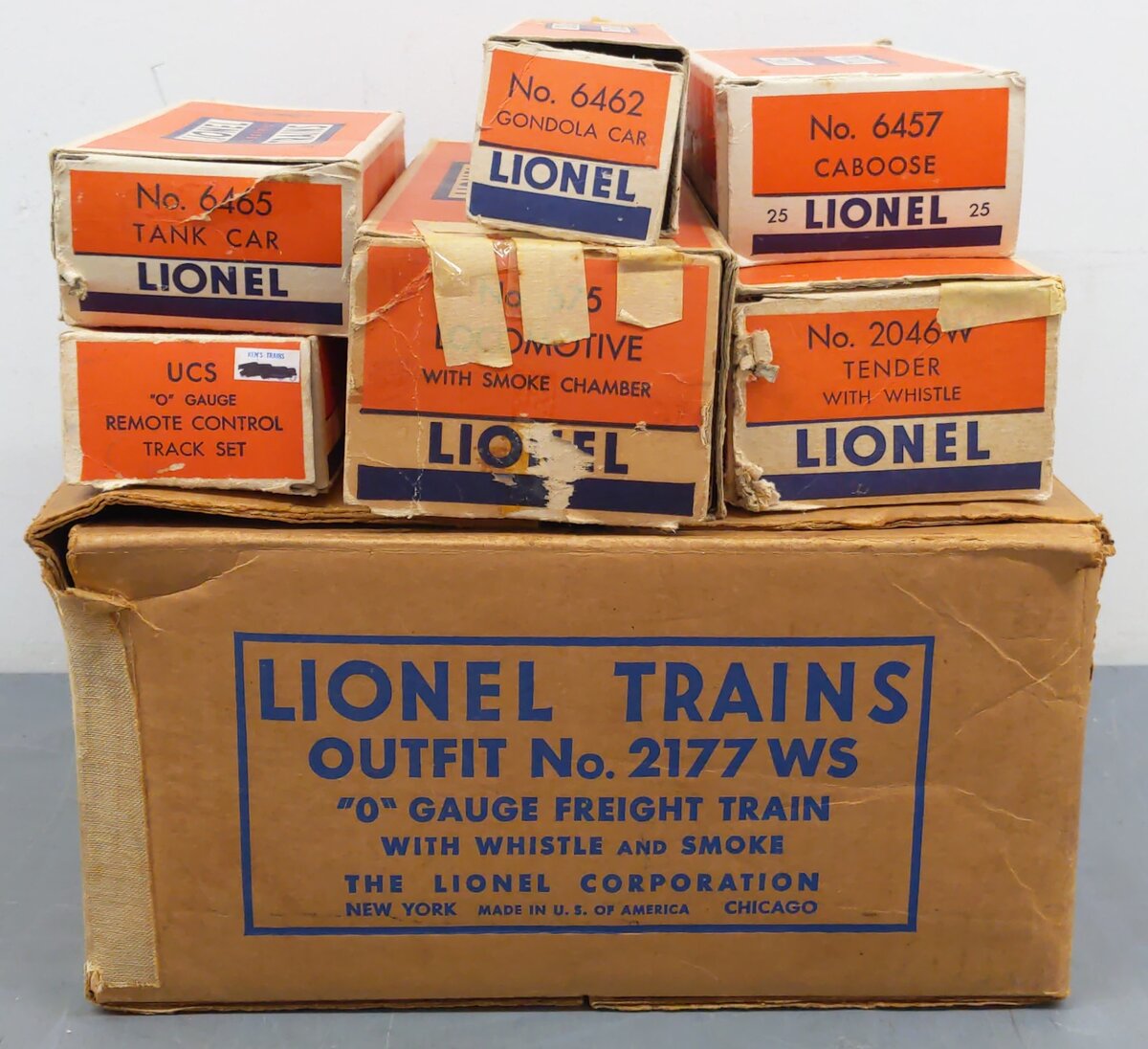 Lionel 2177WS Vintage O 675 Steam Freight Set w/2046W,6462,6465,6457 EX/Box