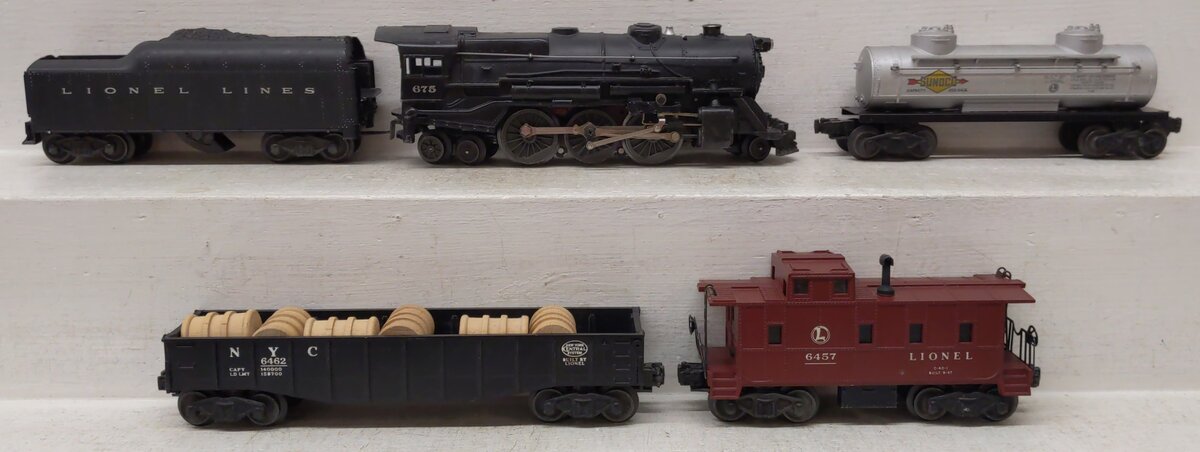 Lionel 2177WS Vintage O 675 Steam Freight Set w/2046W,6462,6465,6457 EX/Box