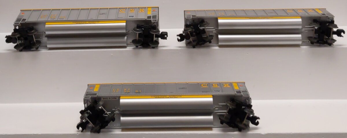 Lionel 6-17421 O Gauge CSX Rotary Bathtub Gondolas (Set of 3) LN/Box