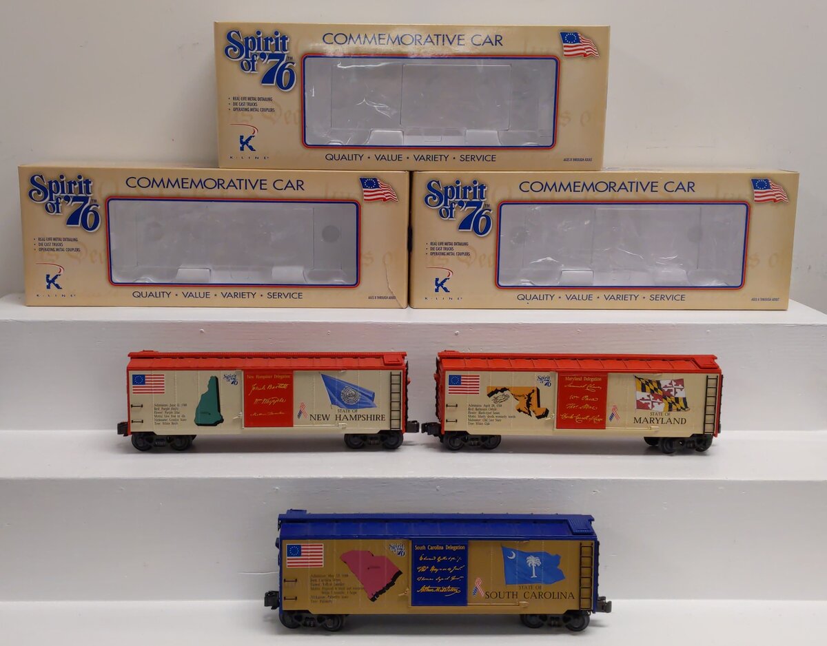K-Line k761-7607A O Gauge Spirit of '76 3-pac EX/Box