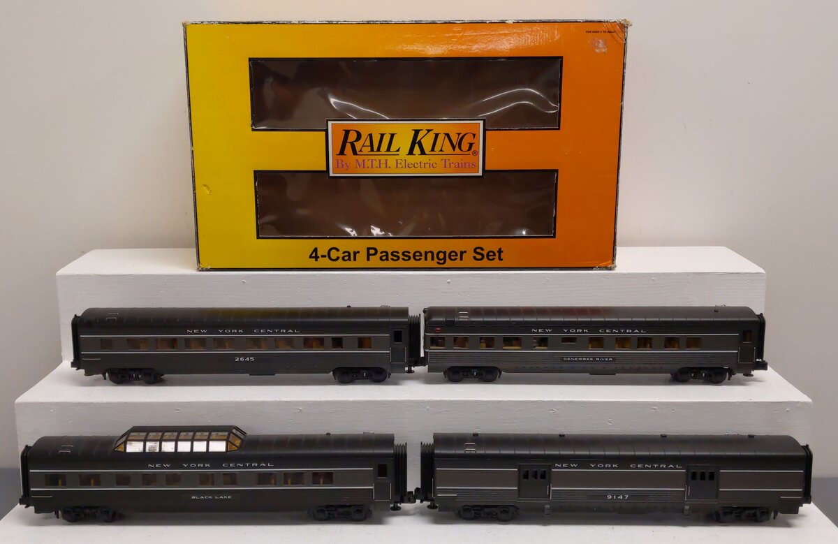 MTH 30-6733 O NYC 60' Streamlined ABS Smooth Sided Passenger Car Set (Set of 4) NIB