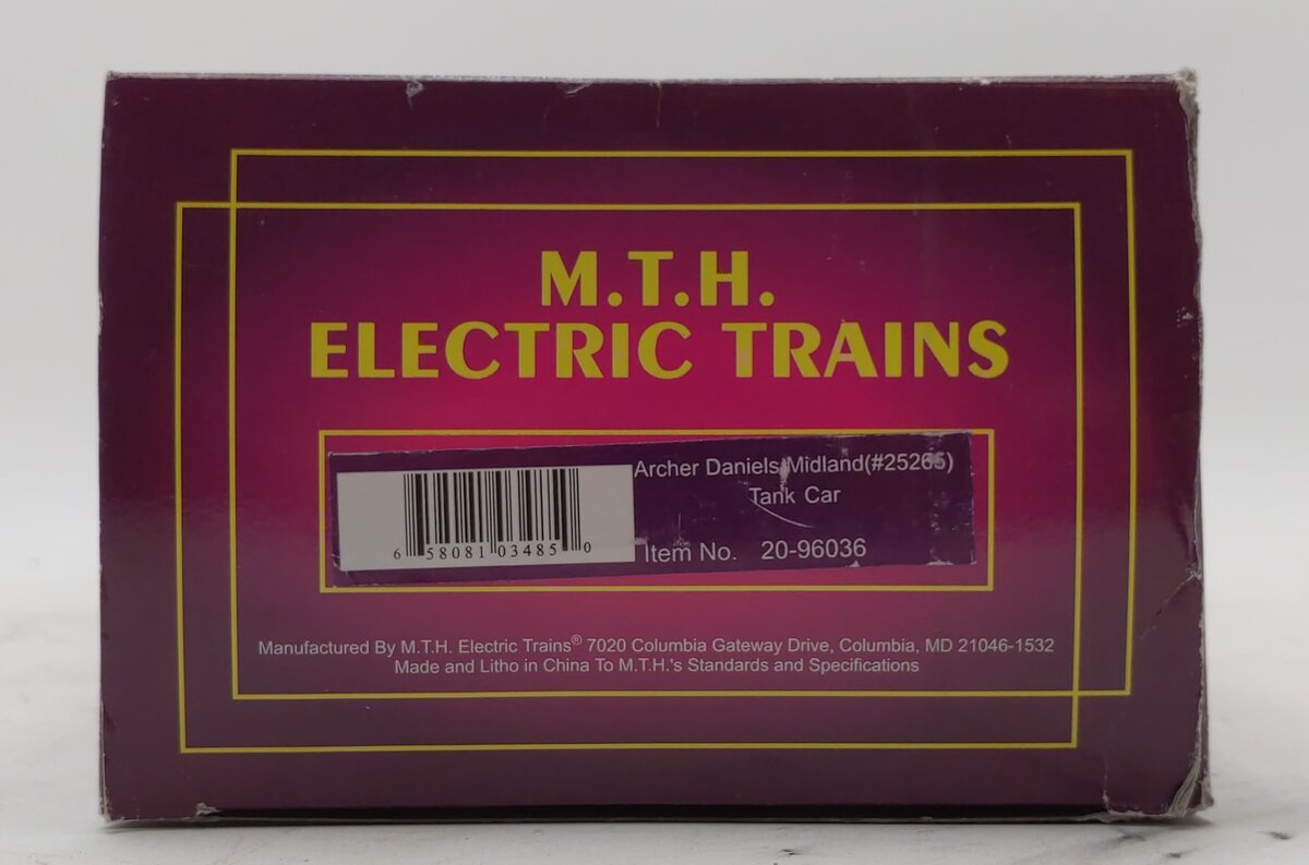 MTH 20-96036 O ADM Single Dome Tank Car #25265 NIB