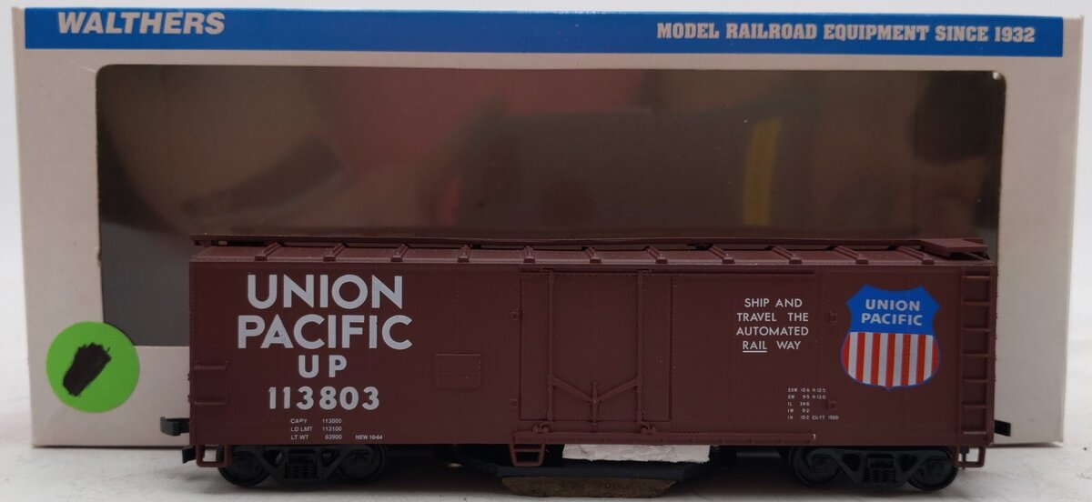 Walthers 931-751 HO Union Pacific Track Cleaning Car #113803 EX/Box