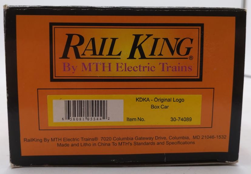 MTH 30-74089 O Gauge KDKA Original Logo Box Car #1020 LN/Box