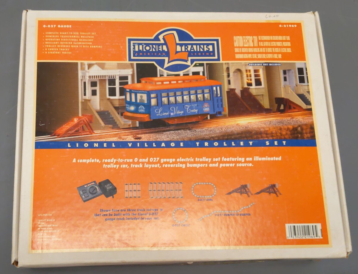 Lionel 6-21969 O Gauge Lionel Village Trolley Set LN/Box