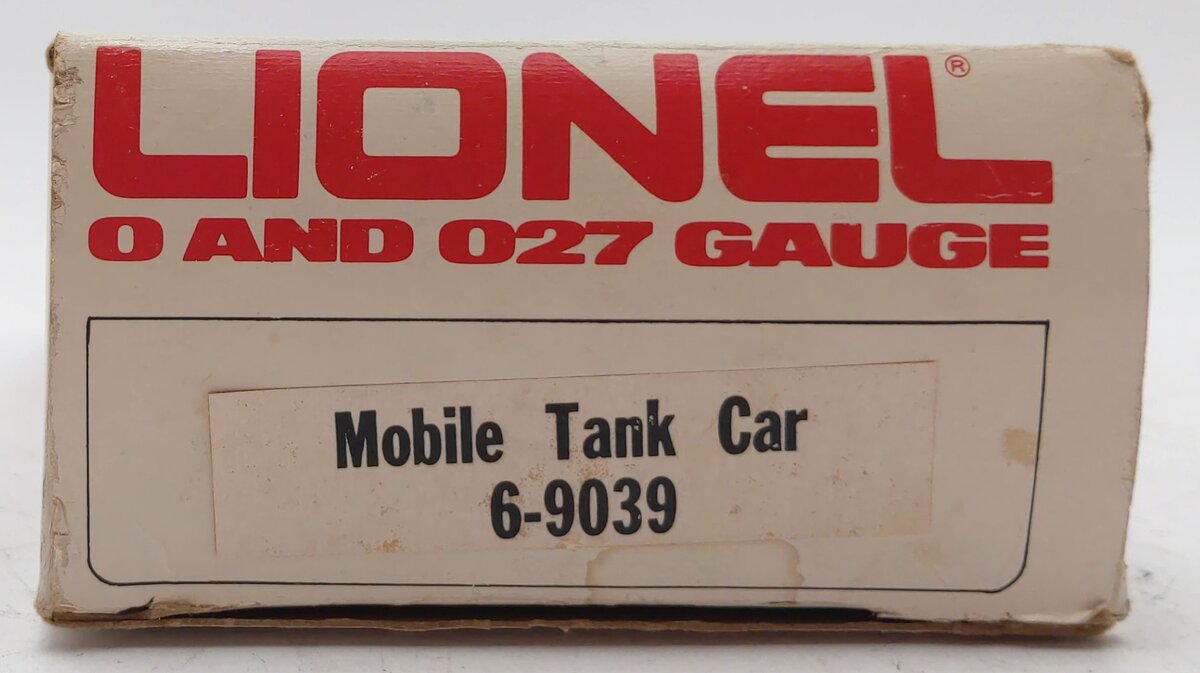 Lionel 6-9039 O Gauge Mobilgas Single Dome Tank Car NIB