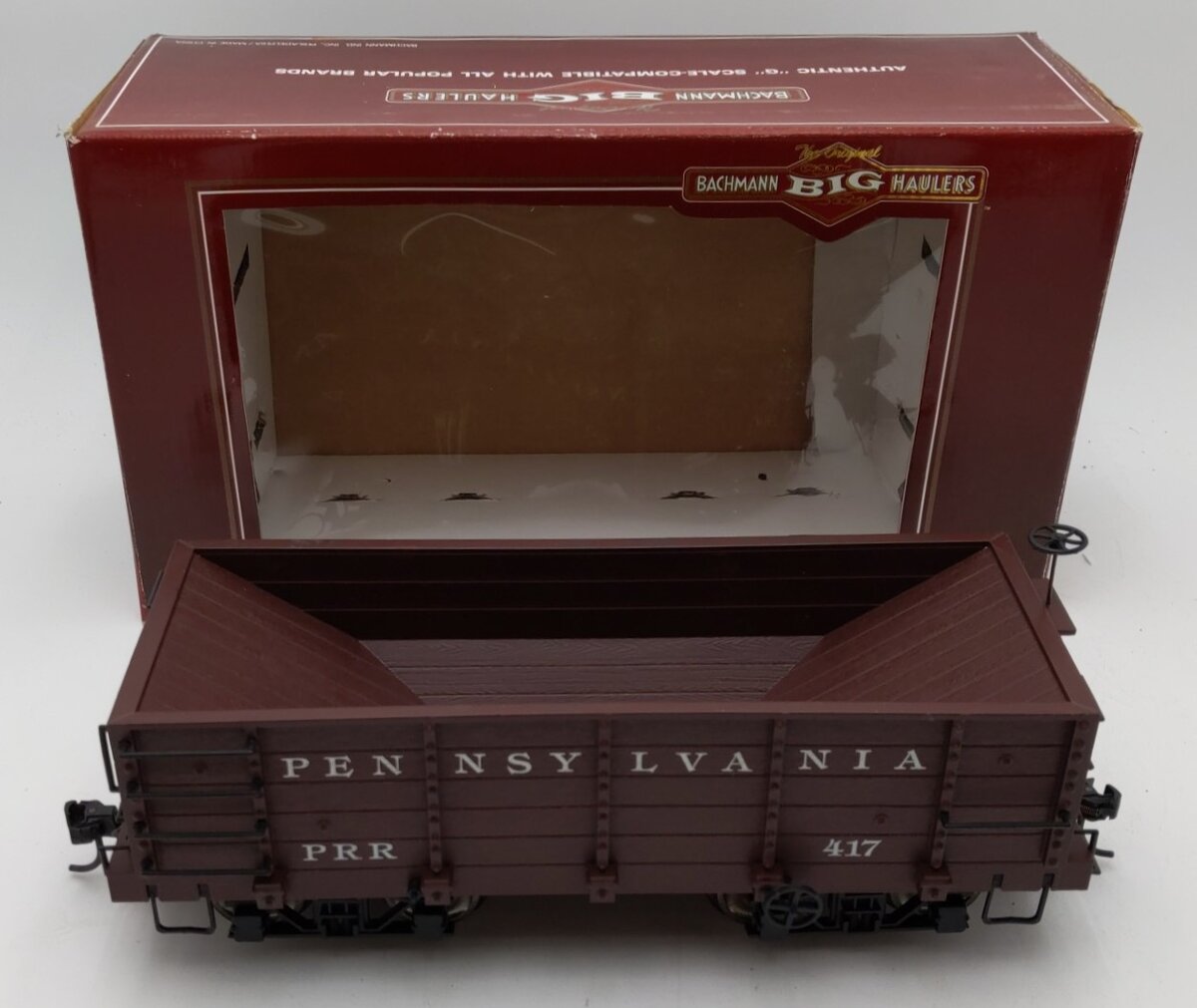 Bachmann 98514 G Pennsylvania Wood Ore Hopper Car #417 w/Metal Wheels