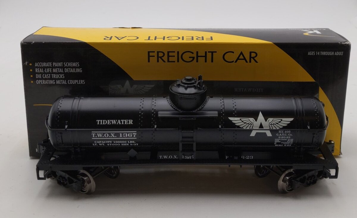 Lionel 6-21634 O Tidewater Flying a Single Dome Tank Car