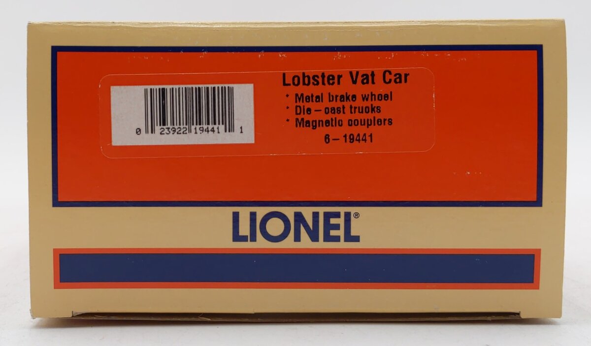 Lionel 6-19441 O Gauge H.J.H.X. Lobster Vat Car #79