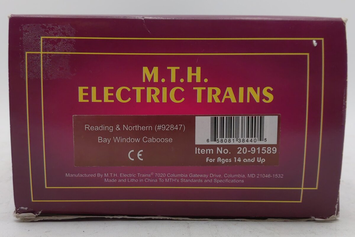 MTH 20-91589 Reading & Northern Bay Window Caboose