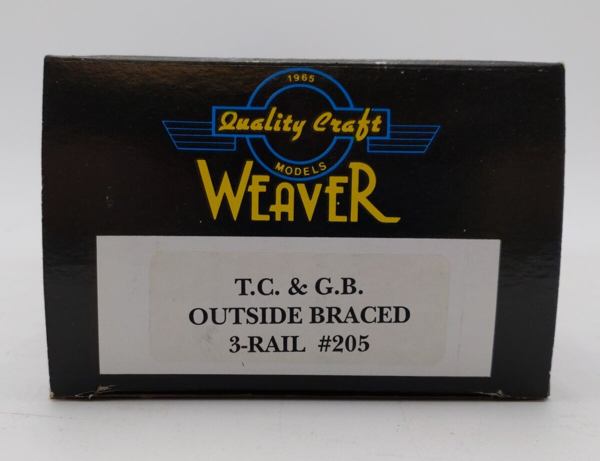 Weaver 205 O Gauge T.C & G.B Outside Braced Boxcar #205 (3 Rail) LN/Box