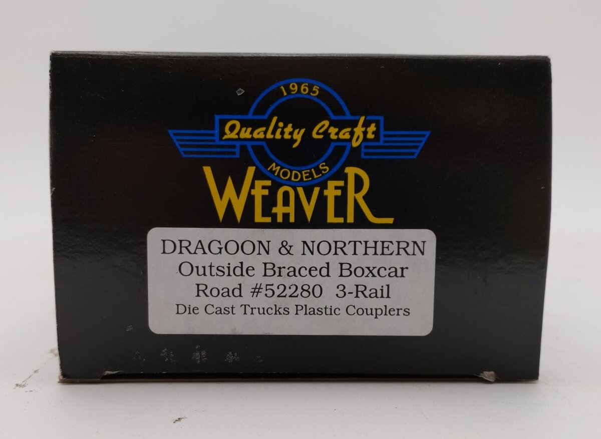 Weaver 52280 Dragoon & Northern Outside Braced Boxcar (3-Rail) LN/Box