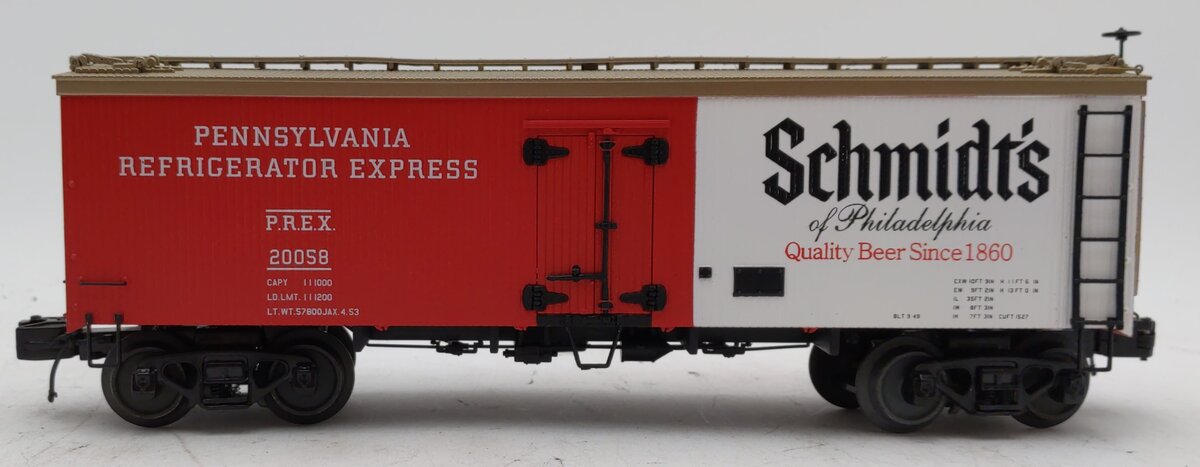 MTH 20-94487 O Schmidt's Of Philadelphia Premier 36' Woodside Reefer #20058