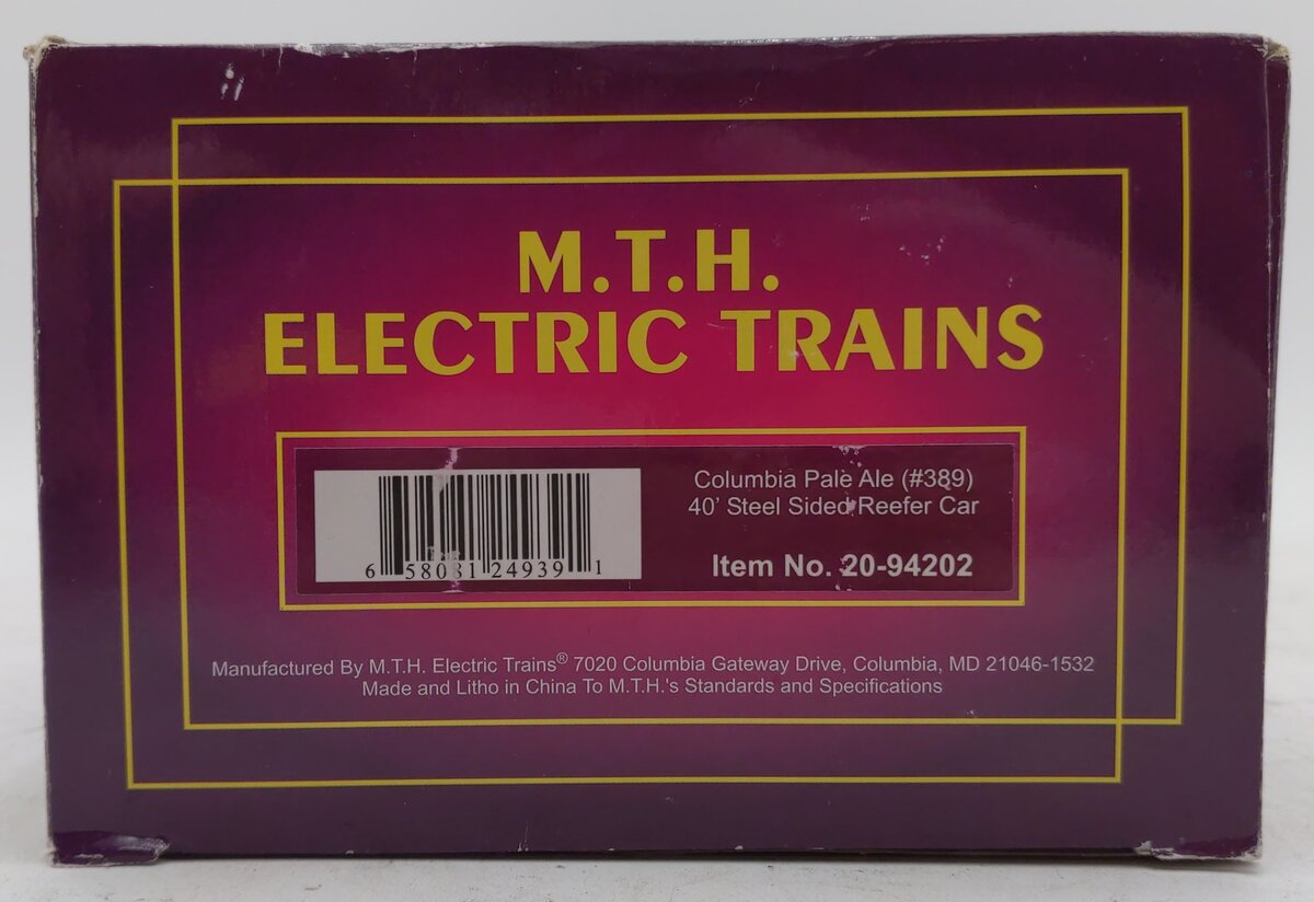 MTH 20-94202 Columbia Pale Ale 40’ Reefer Car