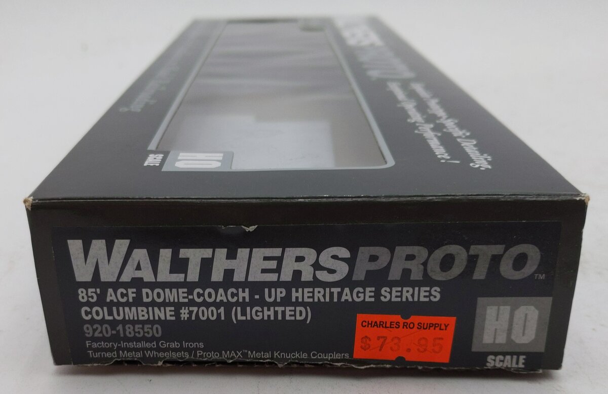 Walthers 920-18550 HO Union Pacific Columbine 85' ACF Lighted Dome Coach