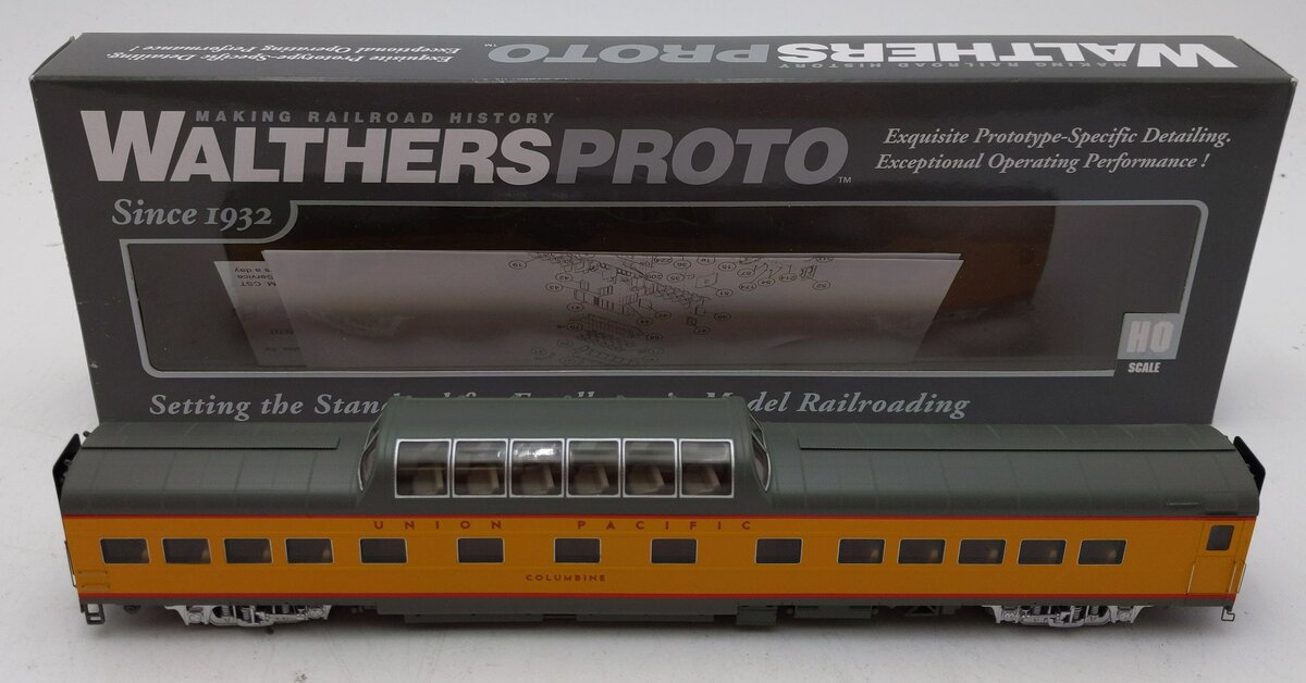 Walthers 920-18550 HO Union Pacific Columbine 85' ACF Lighted Dome Coach