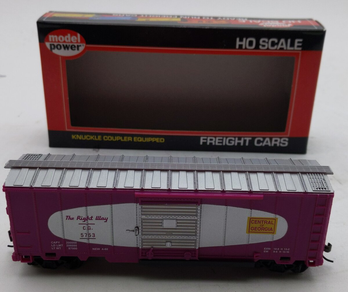 Model Power 97972 HO Scale Central of Georgia 40' Canadian Box Car #5753