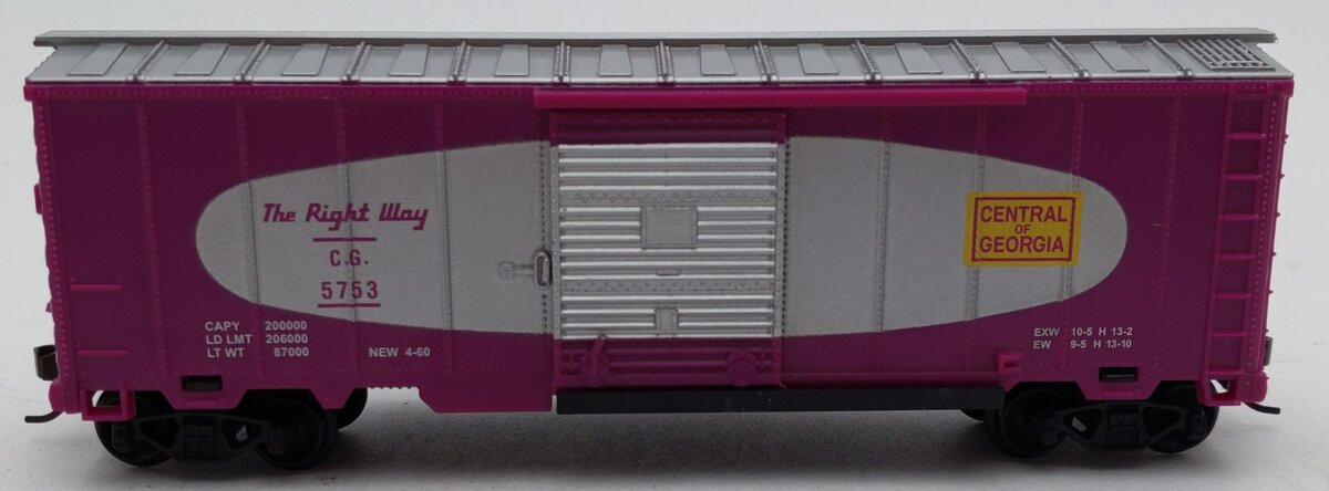 Model Power 97972 HO Scale Central of Georgia 40' Canadian Box Car #5753