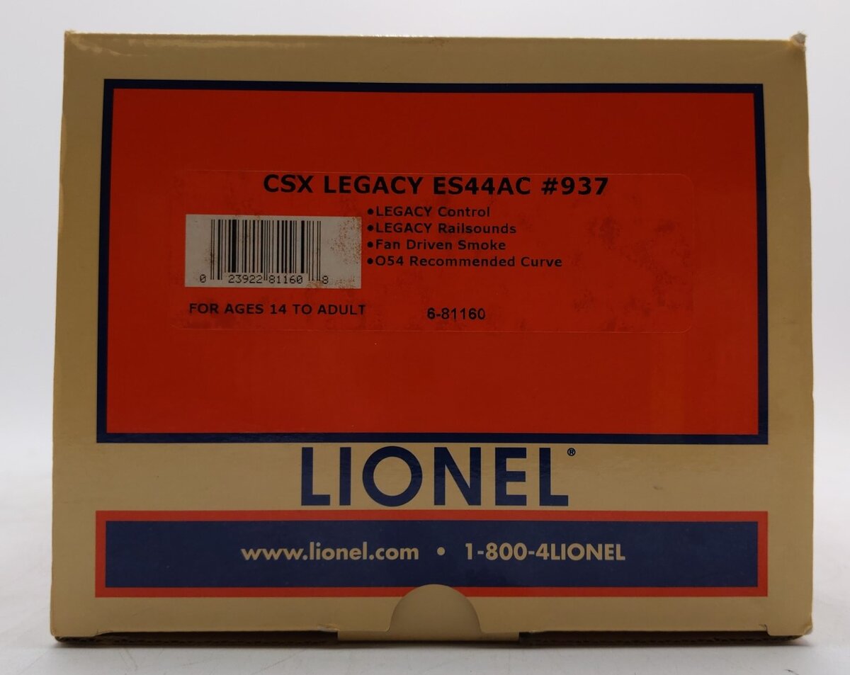 Lionel 6-81160 CSX Legacy ES44AC Diesel Locomotive #937