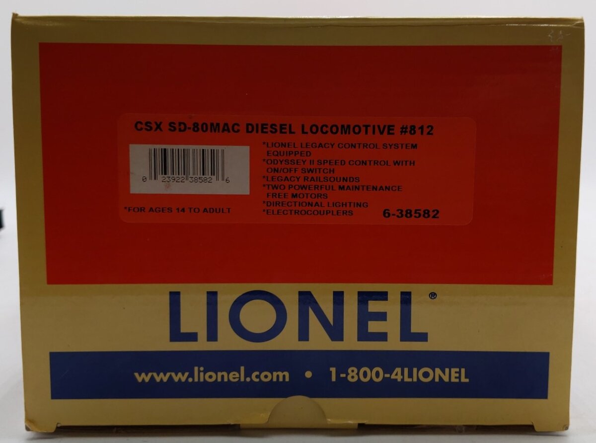 Lionel 6-38582 O CSX SD80MAC #812/Legacy