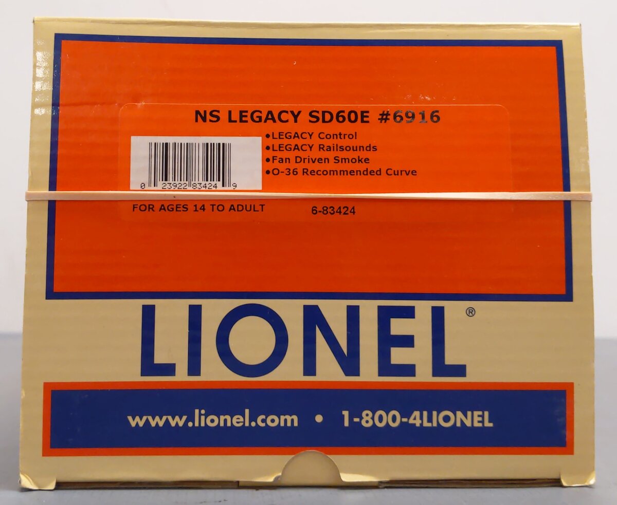 Lionel 6-83424 O Norfolk Southern Legacy SD60E Diesel Locomotive #6916