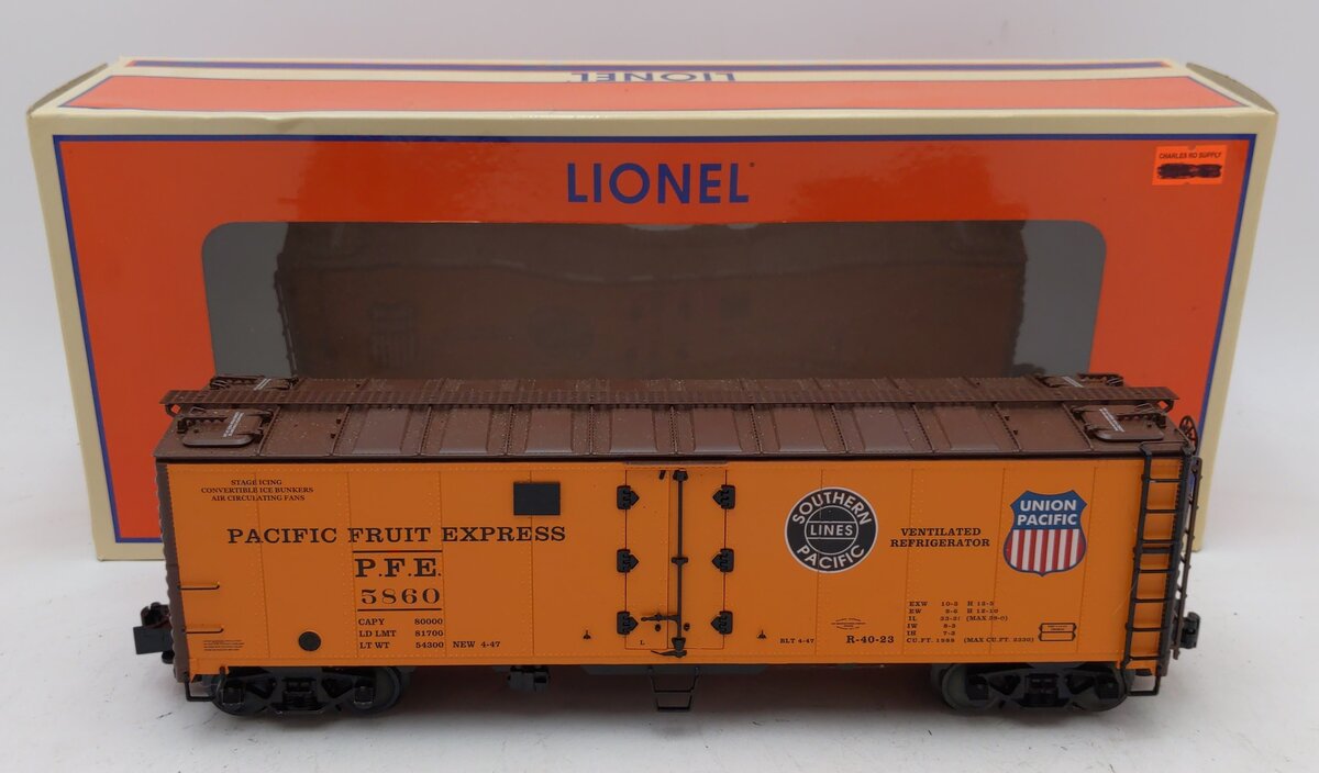 Lionel 1926110 O Pacific Fruit Express FreightSounds Reefers #5860