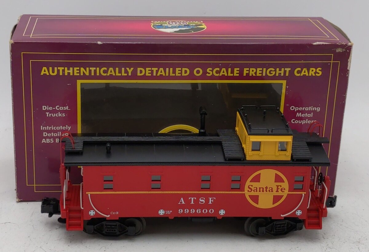 MTH 20-91018 O Red Santa Fe Steel Caboose #999600 EX/Box